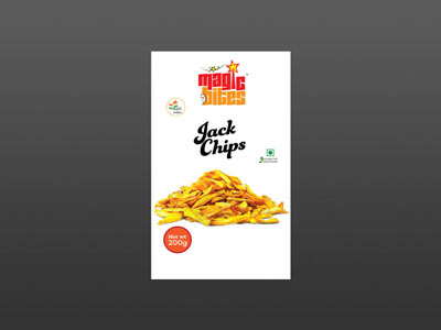 jack chips label design